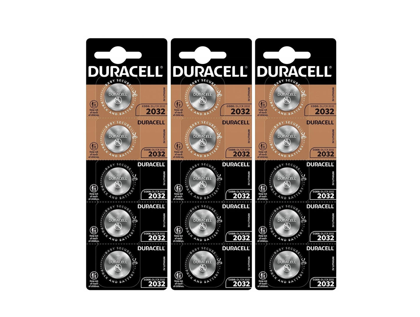 15 x Duracell CR 2032 (3 blisters van 5 batterijen) 15 batterijen (DL/CR2032) - NLMAX