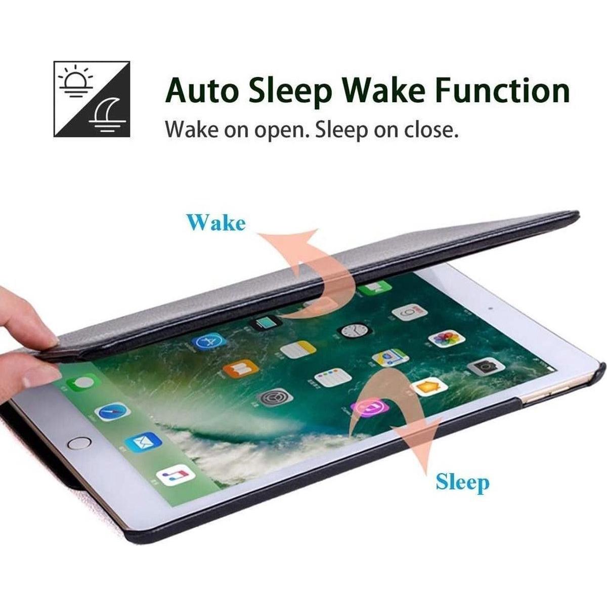 Apple iPad 10.2 (2019) Zwart 360 graden draaibare hoesje - Book Case Tablethoes - NLMAX