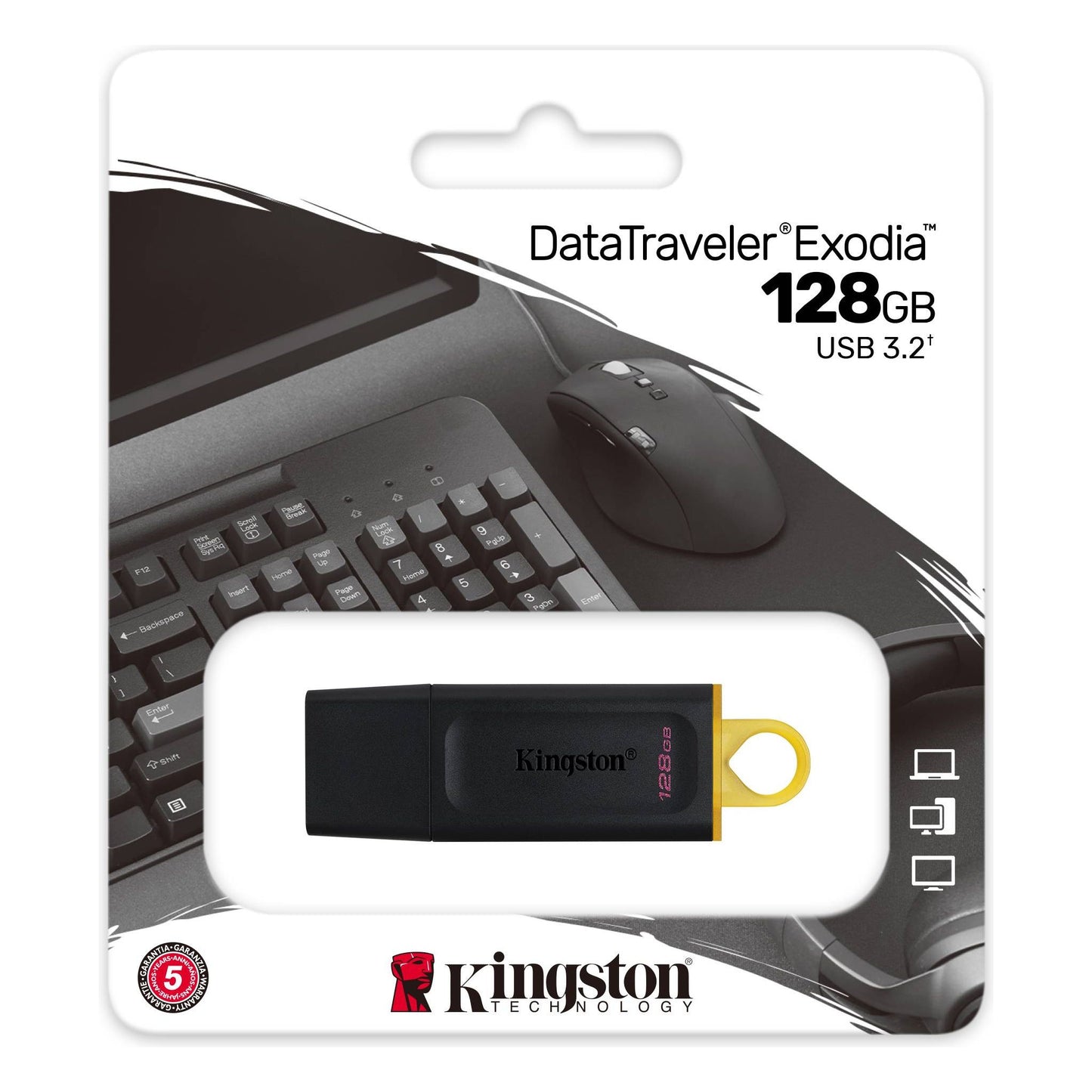 Kingston DataTraveler USB stick 128GB USB Drive USB3.2 Exodia - USB 3.2 - DataTraveler Exodia - NLMAX