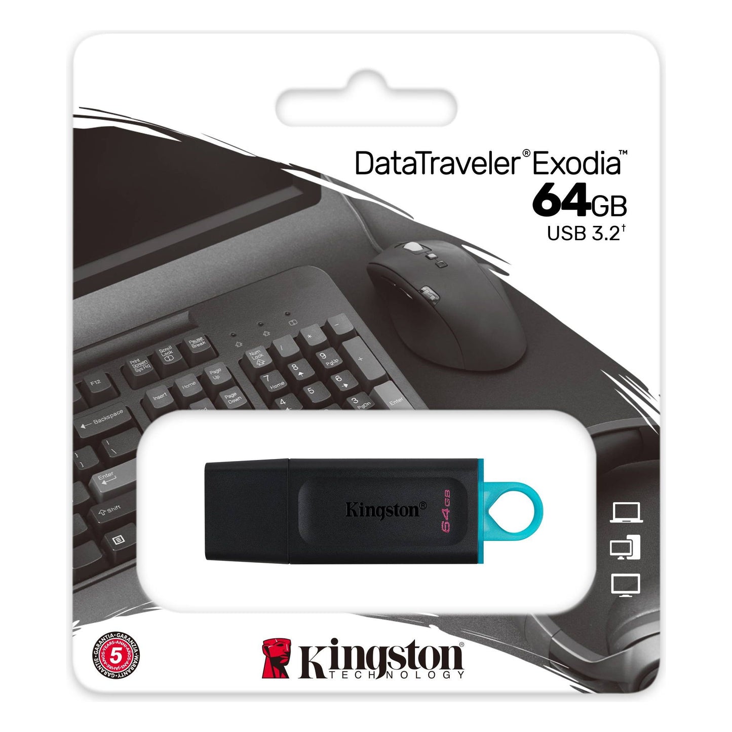 Kingston DataTraveler USB stick 64GB USB Drive USB 3.2 Exodia - USB 3.2 - NLMAX