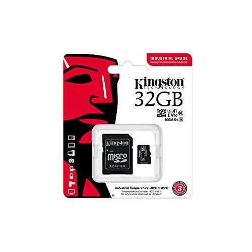 Kingston Industrial microSD – 32 GB microSDHC industriële C10 A1 pSLC kaart + SD-adapter – SDCIT2/32 GB - NLMAX