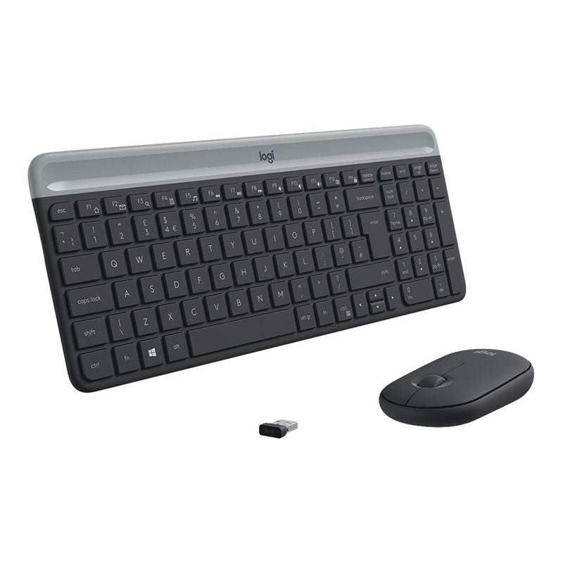 Logitech MK470 Slim toetsenbord Inclusief muis Wireless set QWERTY US International Lange batterijlevensduur - NLMAX