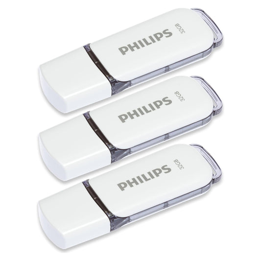 Philips USB 2.0 32GB Snow Edition Shadow Grey 3-Pack - NLMAX