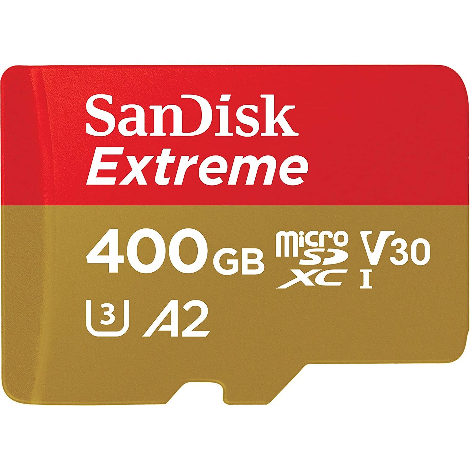 SanDisk Extreme microSDXC-geheugenkaart + SD-adapter met A2 App Performance + Rescue Pro Deluxe, tot 170 MB/s, Klasse 10, UHS-I, U3, V30, Rood/Goud - NLMAX