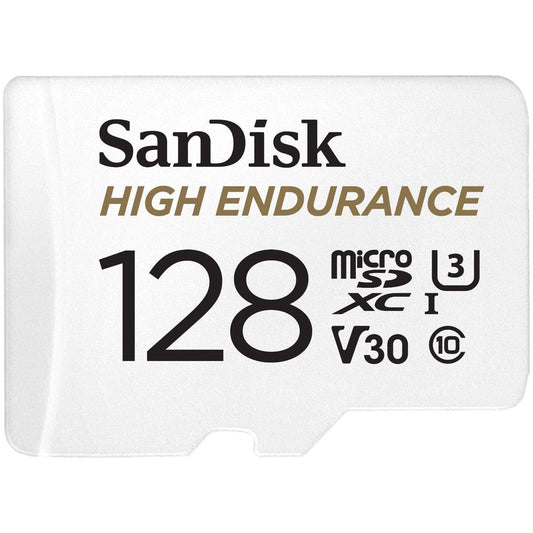 SanDisk High Endurance MicroSD-Kaart 128 GB (Perfect Voor Dashboardcamera Of Bewakingssysteem Thuis, Hoge Duurzaamheid, Tot 10.000 Uur Opnemen, Full HD En 4K) - NLMAX