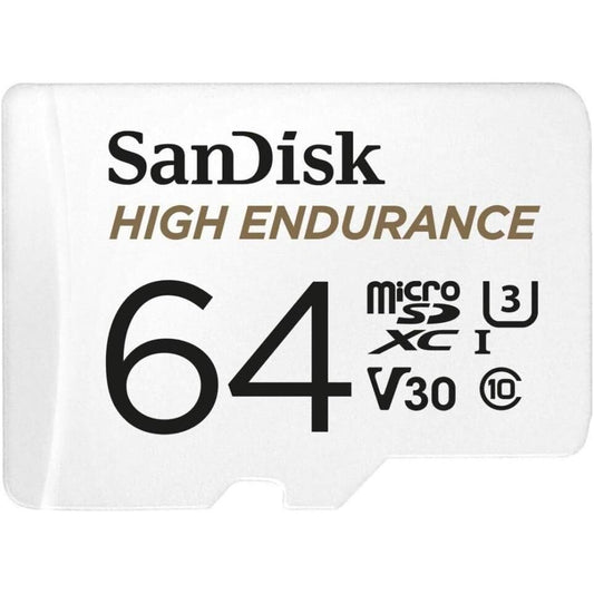 SanDisk High Endurance MicroSD-Kaart 64 GB (Perfect Voor Dashboardcamera Of Bewakingssysteem Thuis, Hoge Duurzaamheid, Tot 5.000 Uur Opnemen, Full HD En 4K) - NLMAX