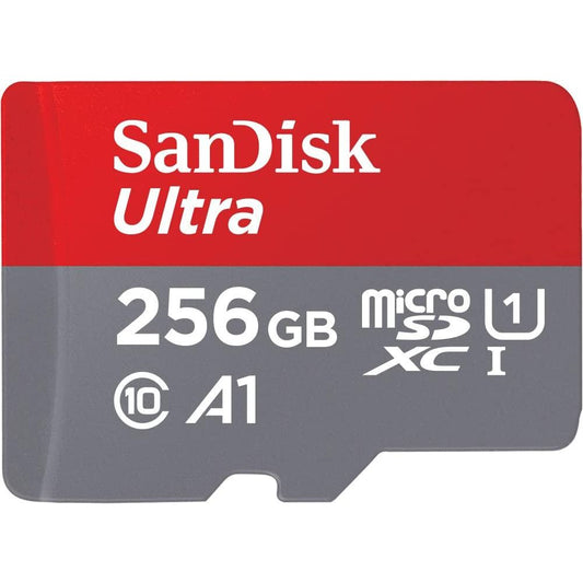 SanDisk Ultra Android MicroSDXC UHS-I-Kaart 256 GB + SD-Adapter (Voor Smartphones En Tablets, A1, Class 10, U1, Full HD Video's, Tot 150 MB/s Leessnelheid) - NLMAX