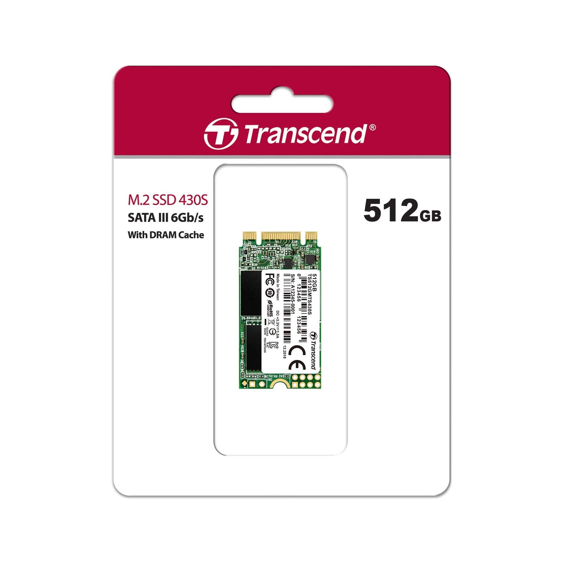 Transcend TS512GMTS430S 512GB | M.2 SSD 430S SATA III 6Gb/s interface - NLMAX